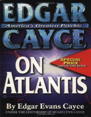 Edgar Cayce On Atlantis - Project Cognition