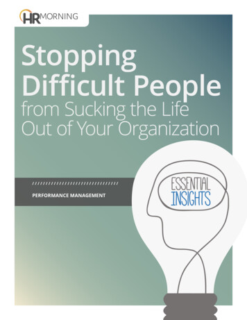 Stopping Difficult People - HR Morning