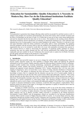 Education For Sustainability: Quality Education Is A Necessity In .