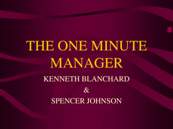 THE ONE MINUTE MANAGER - Pdfs.semanticscholar 
