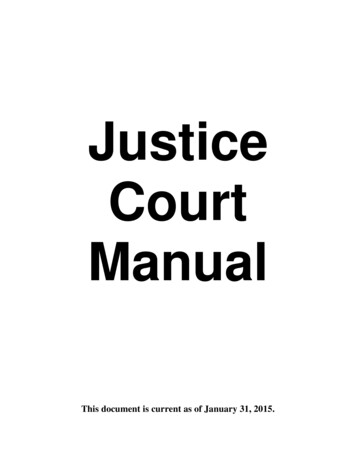 Justice Court Manual - Judiciary Of New York