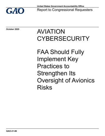 GAO-21-86, AVIATION CYBERSECURITY: FAA Should Fully Implement Key .