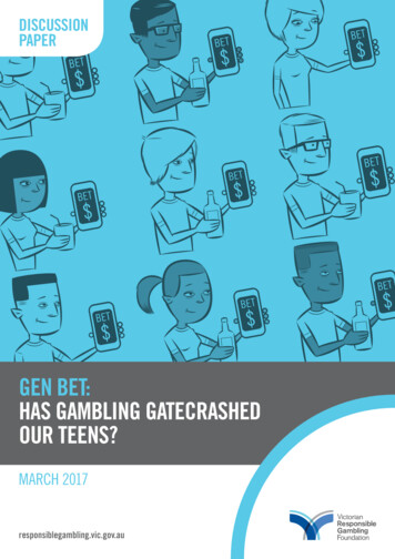 Has Gambling Gatecrashed Our Teens? - Victorian Responsible Gambling .