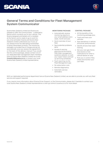 General Terms And Conditions For Fleet Management System . - Scania