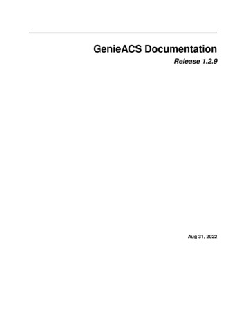 GenieACS Documentation - Read The Docs