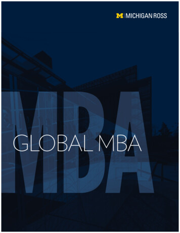 Ross Global MBA Viewbook - Ross School Of Business