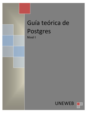 Guía Teórica De Postgres - UNEWEB