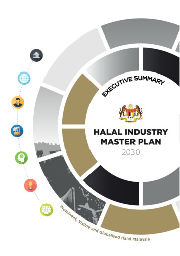 HALAL INDUSTRY MASTER PLAN 2030 - Halal Development Corporation