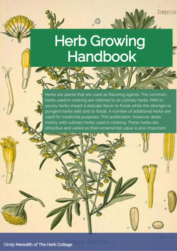 Herb Growing Handbook - The Herb Cottage