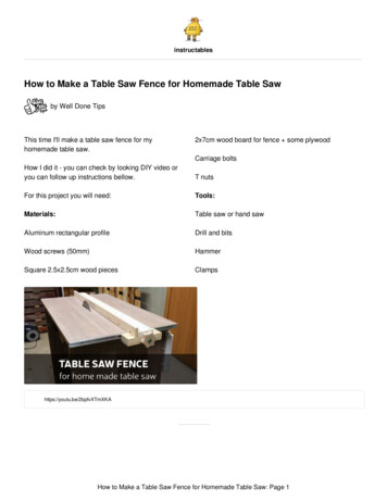 How To Make A Table Saw Fence For Homemade Table Saw - Instructables