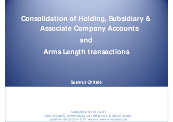 Consolidation Of Holding, Subsidiary & Associate Company . - ICSI