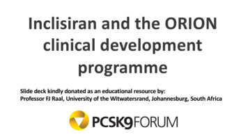 Inclisiran And The ORION Programme - PCSK9 Forum