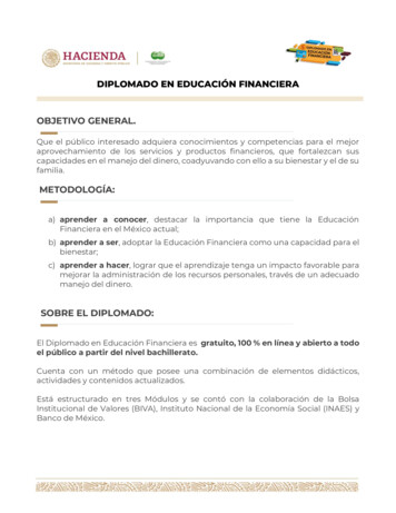 DIPLOMADO EN EDUCACIÓN FINANCIERA - Webappsos.condusef.gob.mx