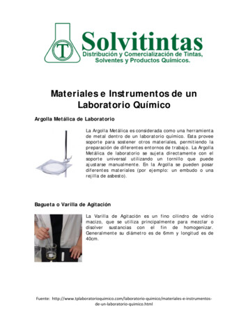 Materiales E Instrumentos De Un Laboratorio Químico - Solvitintas