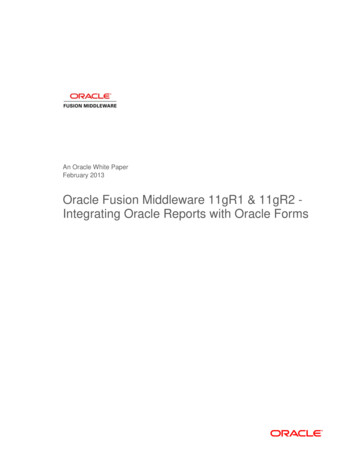 Oracle Fusion Middleware 11g - Integrating Oracle Reports With Oracle Forms
