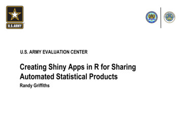 Creating Shiny Apps In R For Sharing Automated Statistical Products