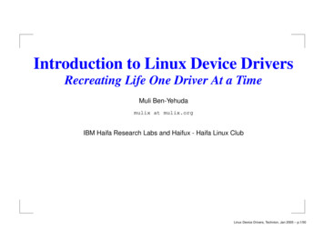 Introduction To Linux Device Drivers - Mulix 