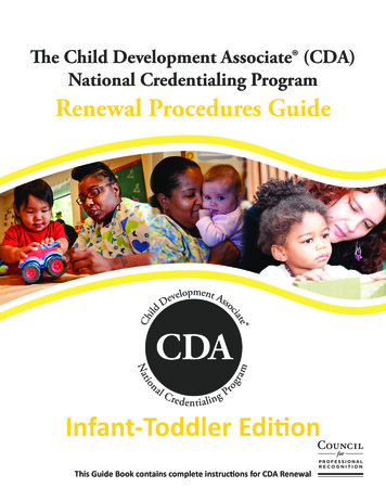 The Child Development Associate (CDA) National Credentialing Program .