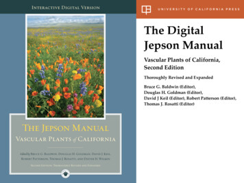 The Digital Jepson Manual - University Of California Press