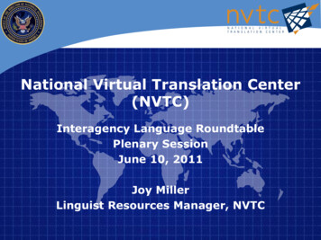 National Virtual Translation Center (NVTC) - Govtilr 
