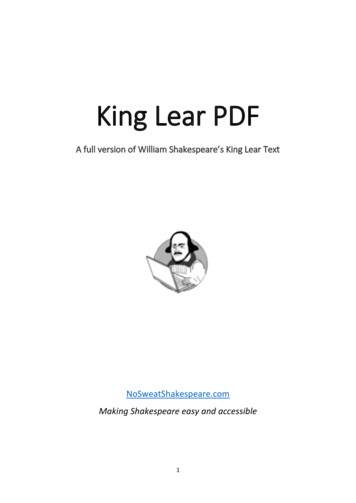 King Lear PDF - No Sweat Shakespeare