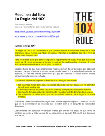 Resumen Del Libro La Regla Del 10X - Gomezespejel 