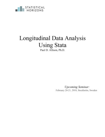 Longitudinal Data Analysis Using Stata - Statistical Horizons