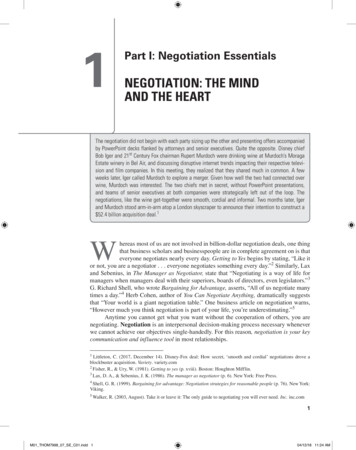 NEGOTIATION: THE MIND AND THE HEART - Leigh Thompson