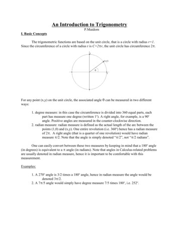 An Introduction To Trigonometry - University Of Regina