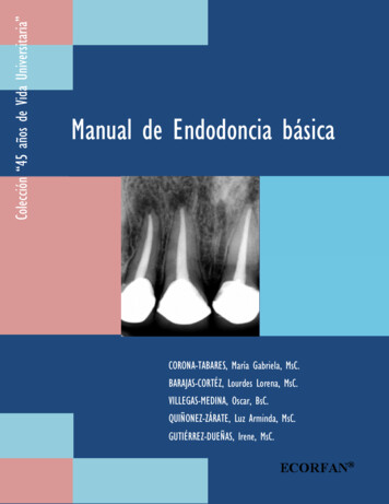 Manual De Endodoncia Básica - ECORFAN
