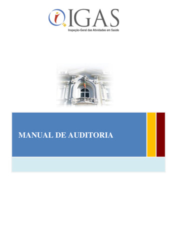 MANUAL DE AUDITORIA - Igas.min-saude.pt