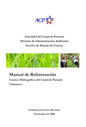Manual De Reforestación 26-10-06 - Panama Canal