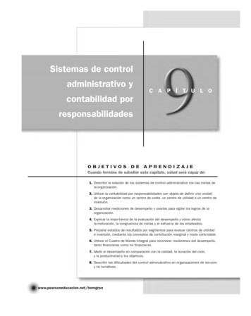 Sistemas De Control Administrativo Y Contabilidad Por . - Ecotec