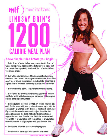 Moms Into Fitness 1200 Calorie Meal Plan By Lindsay Brin