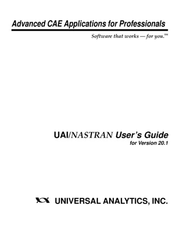 UAI/NASTRAN User's Guide - Purdue University College Of Engineering