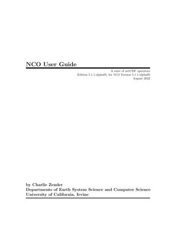 NCO User Guide - SourceForge