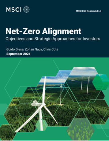 Net-Zero Alignment - MSCI