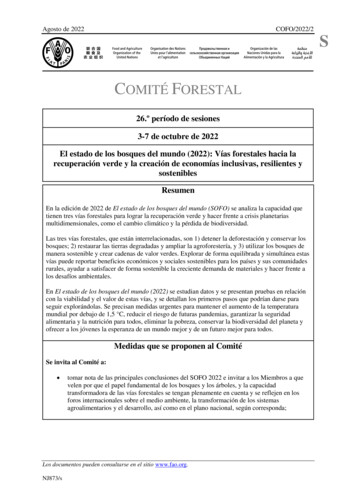 El Estado De Los Bosques Del Mundo (2022): Vías Forestales Hacia La .