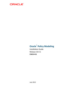 Oracle Policy Modeling Installation Guide