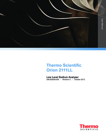 Thermo Scientific Orion 2111LL - Thermo Fisher Scientific