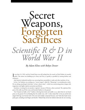 Secret Weapons, Forgotten Sacrifices - Archives