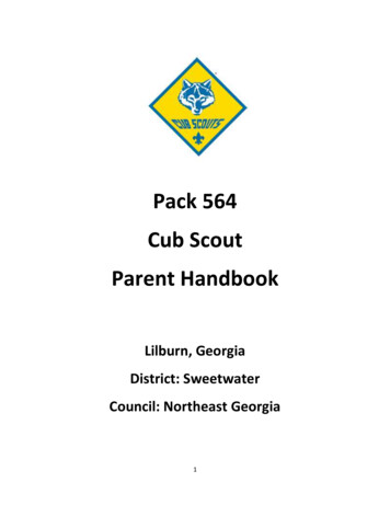 Pack 564 Cub Scout Parent Handbook