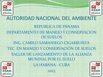 AUTORIDAD NACIONAL DEL AMBIENTE - Food And Agriculture Organization