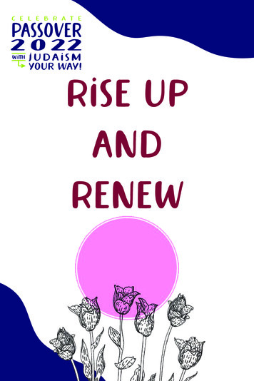 Rise Up And Renew - Judaism Your Way