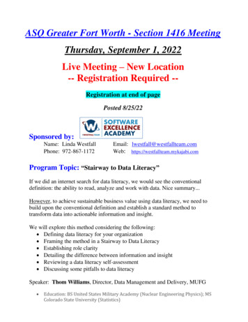 ASQ Greater Fort Worth - Section 1416 Meeting Thursday, September 2 .