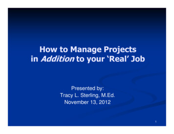 How To Manage Projects In Addition To Your 'Real' Job - GCATD