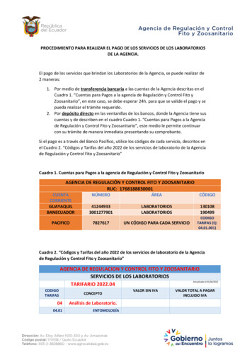 Agencia De Regulación Y Control Fito Y Zoosanitario Ruc . - Agrocalidad