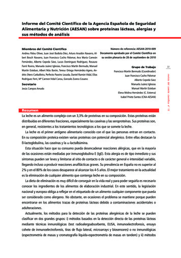 Informe Del Comité Científico De La Agencia Española De Seguridad .