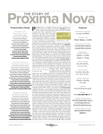 Proxima Nova THE ST RY OF - Mark Simonson