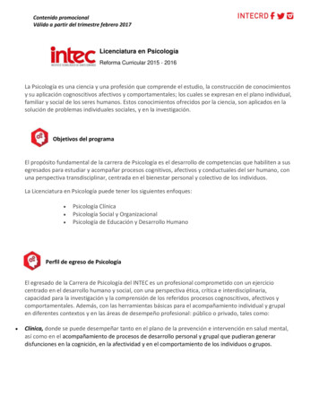 Reforma Curricular 2015 - 2016 - INTEC